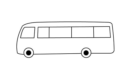 Dessin à colorier: Autobus / Autocar (Transport) #135511 - Coloriages à Imprimer Gratuits
