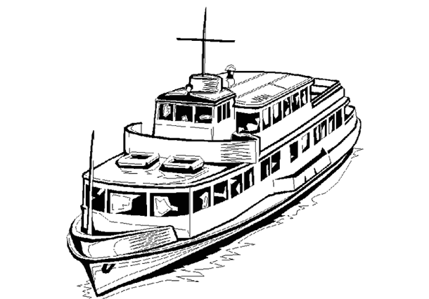 Dessin à colorier: Bateau / Navire (Transport) #137519 - Coloriages à Imprimer Gratuits