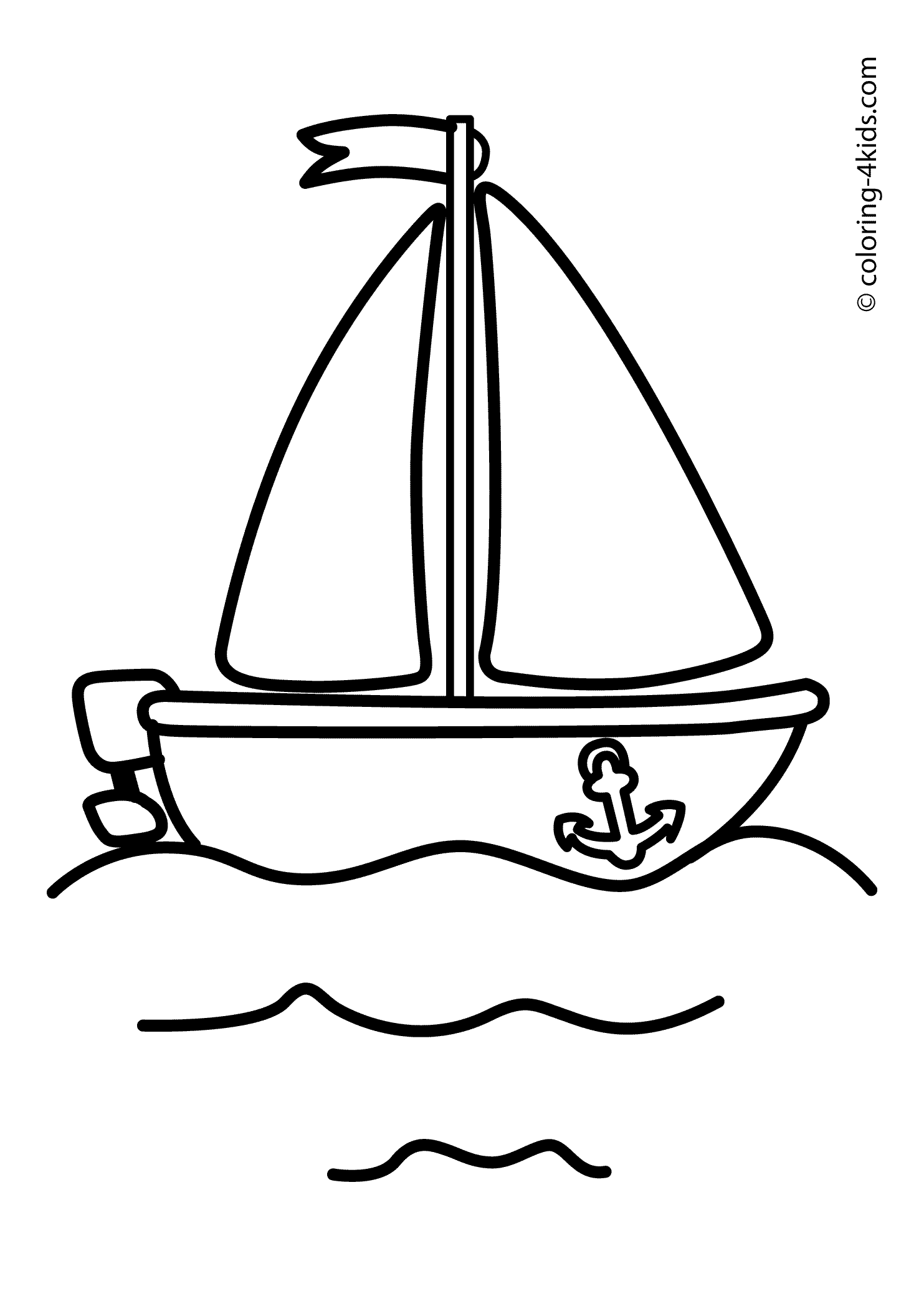 Dessin à colorier: Bateau / Navire (Transport) #137525 - Coloriages à Imprimer Gratuits
