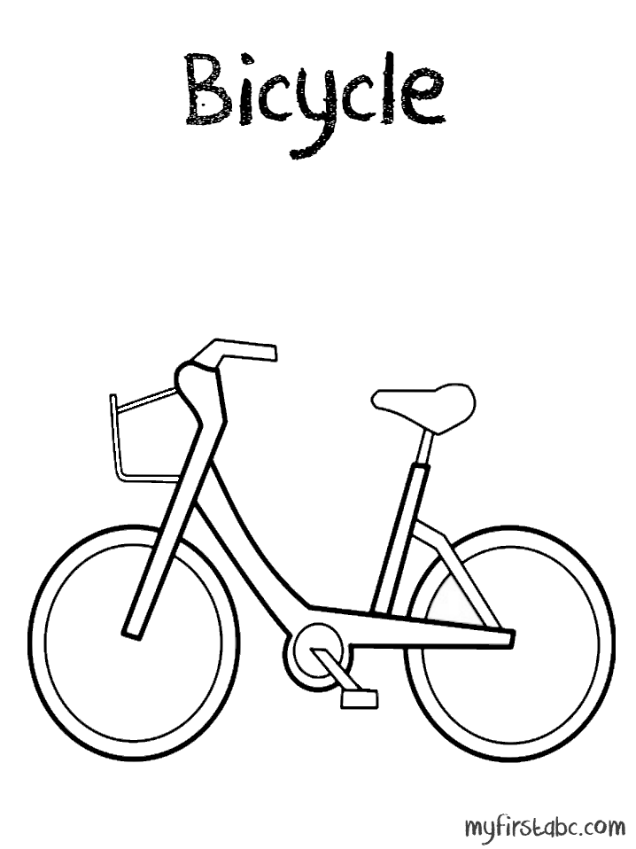 Dessin à colorier: Bicyclette / Vélo (Transport) #136950 - Coloriages à Imprimer Gratuits