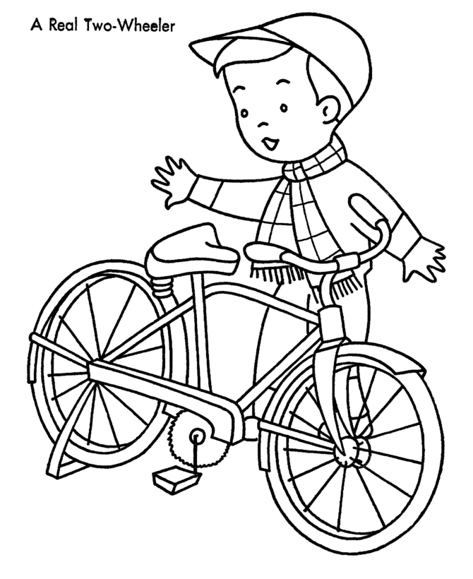 Dessin à colorier: Bicyclette / Vélo (Transport) #136959 - Coloriages à Imprimer Gratuits
