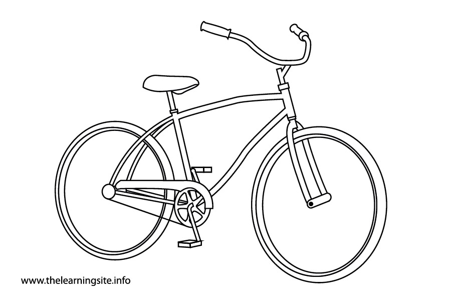 Dessin à colorier: Bicyclette / Vélo (Transport) #136968 - Coloriages à Imprimer Gratuits