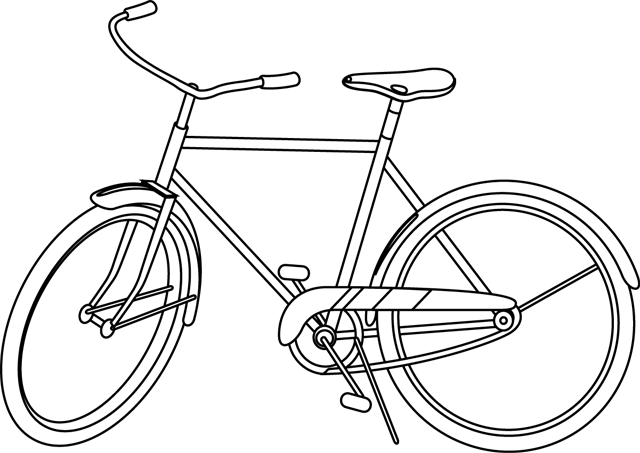 Dessin à colorier: Bicyclette / Vélo (Transport) #136976 - Coloriages à Imprimer Gratuits