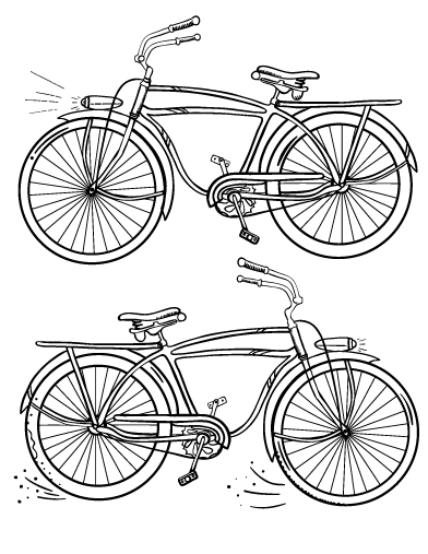 Dessin à colorier: Bicyclette / Vélo (Transport) #136991 - Coloriages à Imprimer Gratuits