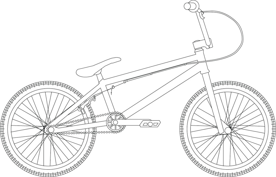 Dessin à colorier: Bicyclette / Vélo (Transport) #136992 - Coloriages à Imprimer Gratuits