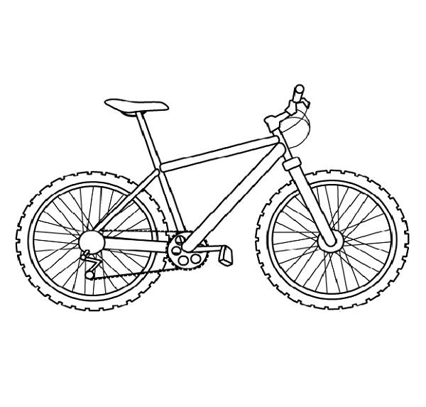 Dessin à colorier: Bicyclette / Vélo (Transport) #137003 - Coloriages à Imprimer Gratuits
