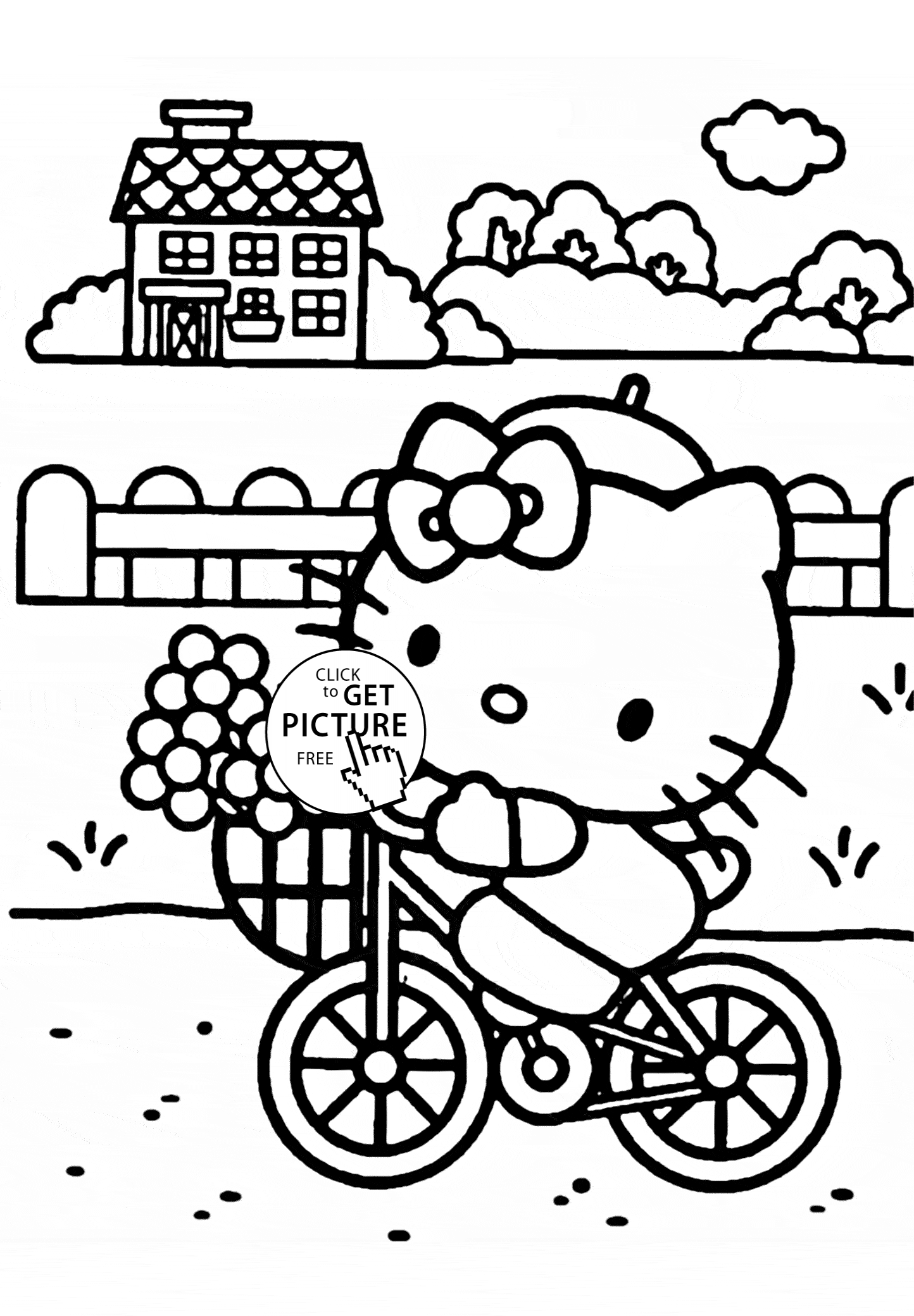 Dessin à colorier: Bicyclette / Vélo (Transport) #137064 - Coloriages à Imprimer Gratuits