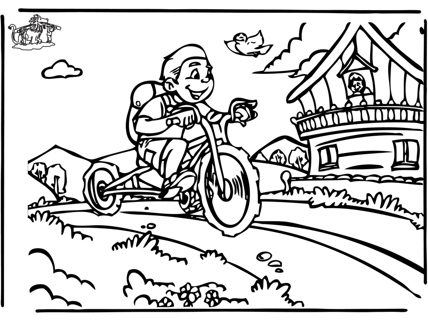 Dessin à colorier: Bicyclette / Vélo (Transport) #137078 - Coloriages à Imprimer Gratuits