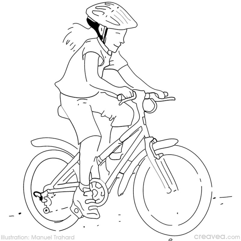 Dessin à colorier: Bicyclette / Vélo (Transport) #137096 - Coloriages à Imprimer Gratuits