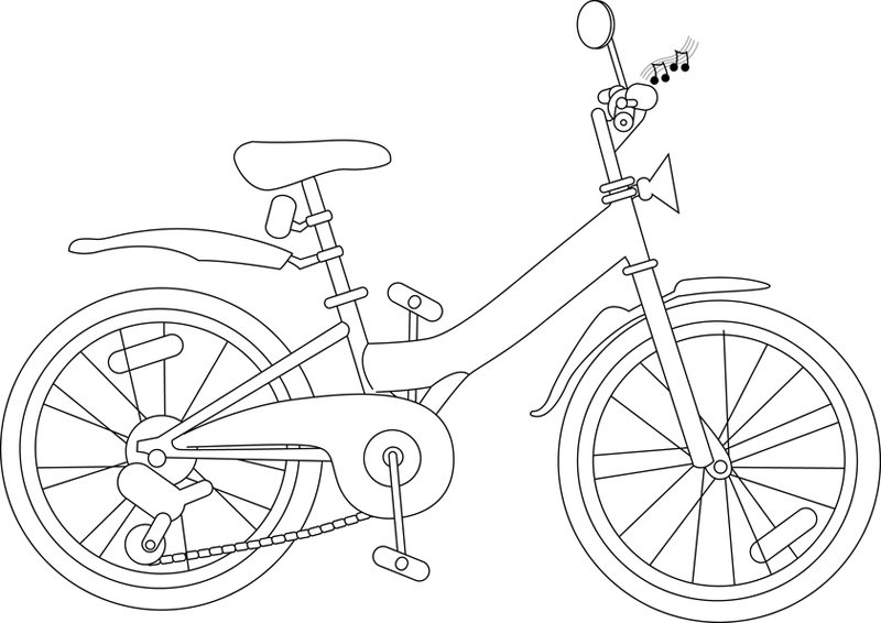 Dessin à colorier: Bicyclette / Vélo (Transport) #137139 - Coloriages à Imprimer Gratuits