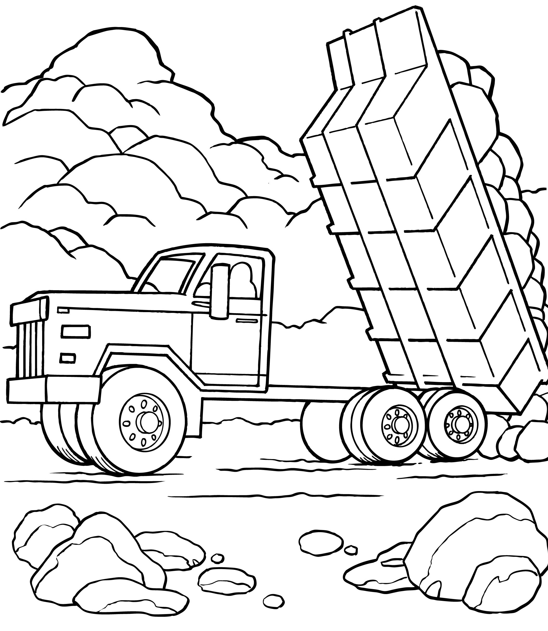 Dessin à colorier: Camion (Transport) #135643 - Coloriages à Imprimer Gratuits