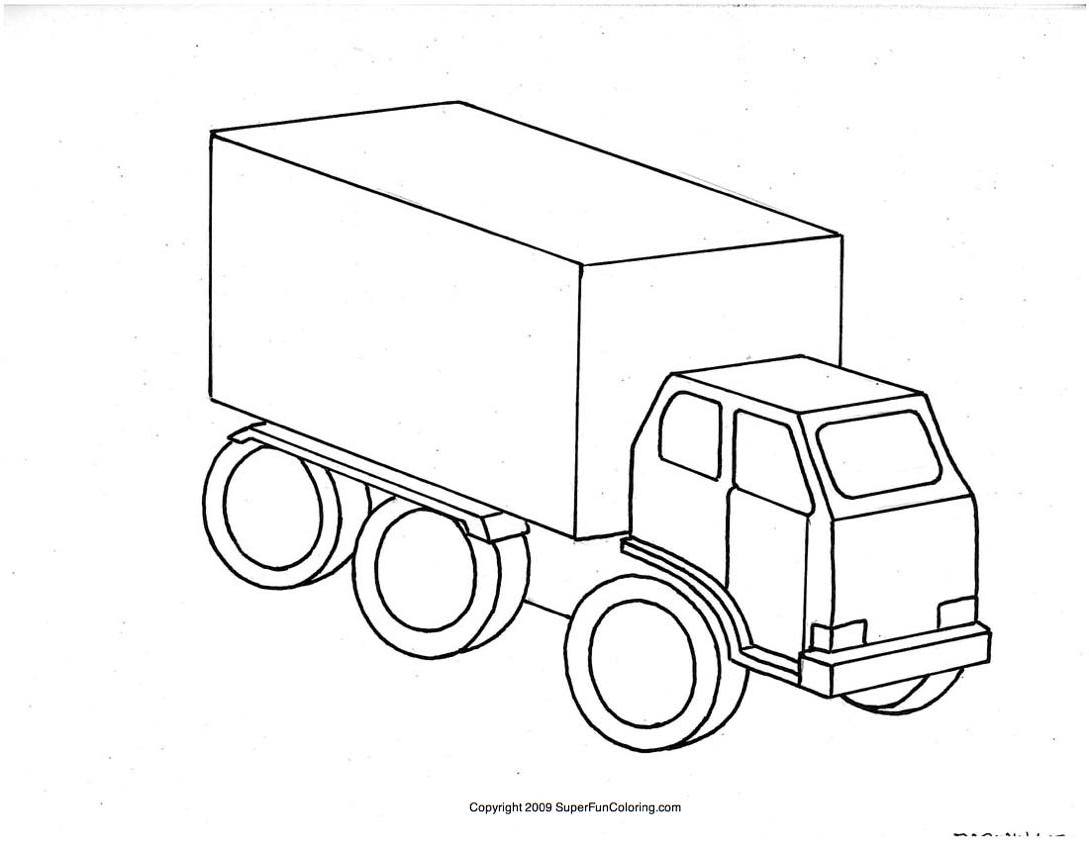 Dessin à colorier: Camion (Transport) #135761 - Coloriages à Imprimer Gratuits