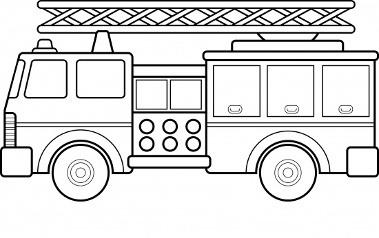 Dessin à colorier: Camion de Pompier (Transport) #135778 - Coloriages à Imprimer Gratuits