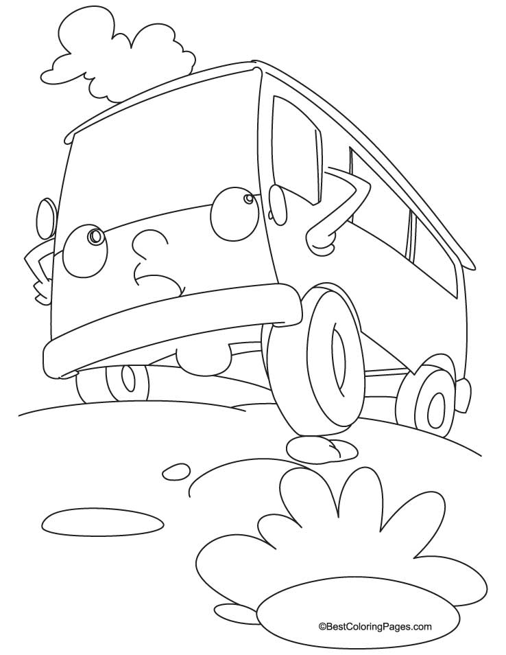 Dessin à colorier: Camionnette (Transport) #145131 - Coloriages à Imprimer Gratuits