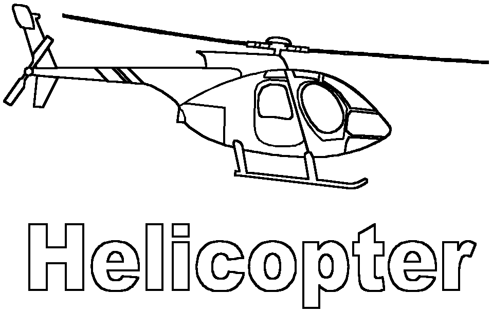 Dessin à colorier: Helicoptère (Transport) #136028 - Coloriages à Imprimer Gratuits
