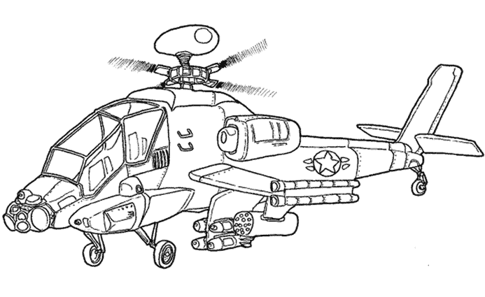 Dessin à colorier: Helicoptère (Transport) #136040 - Coloriages à Imprimer Gratuits