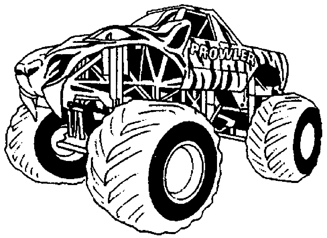 Dessin à colorier: Monster Truck (Transport) #141284 - Coloriages à Imprimer Gratuits