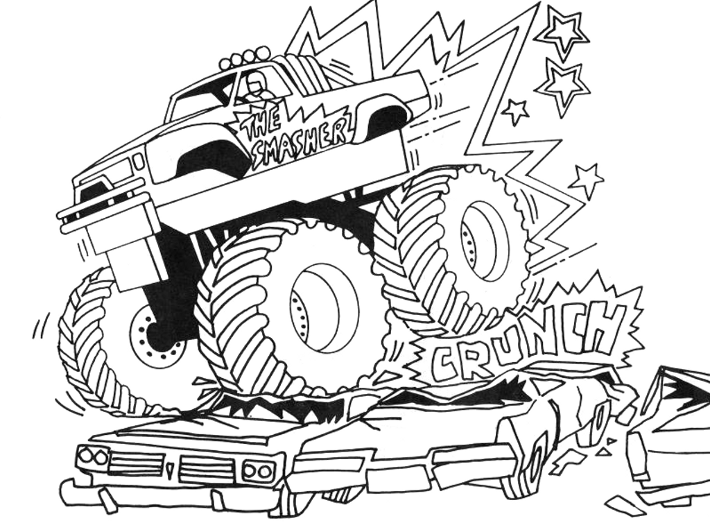 Dessin à colorier: Monster Truck (Transport) #141286 - Coloriages à Imprimer Gratuits