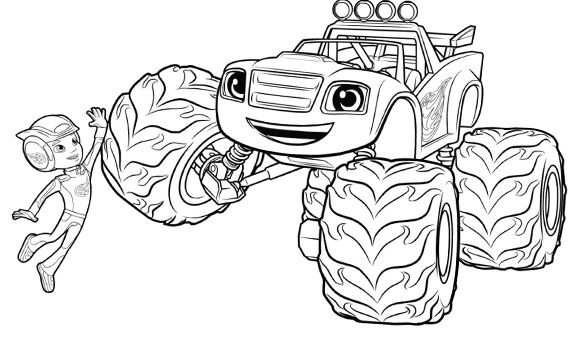 Dessin à colorier: Monster Truck (Transport) #141328 - Coloriages à Imprimer Gratuits