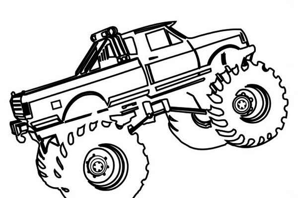 Dessin à colorier: Monster Truck (Transport) #141341 - Coloriages à Imprimer Gratuits