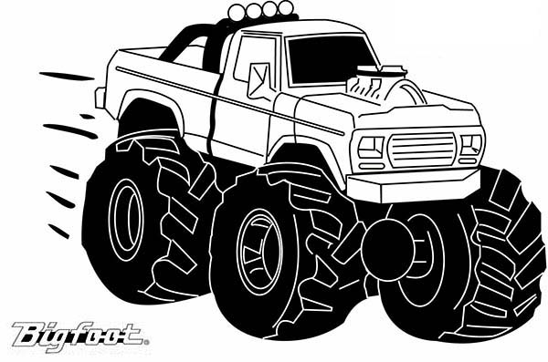 Dessin à colorier: Monster Truck (Transport) #141346 - Coloriages à Imprimer Gratuits
