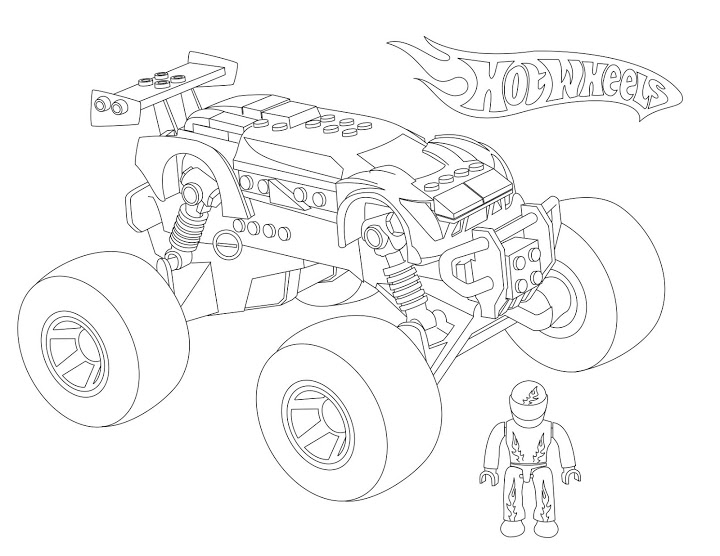 Dessin à colorier: Monster Truck (Transport) #141364 - Coloriages à Imprimer Gratuits
