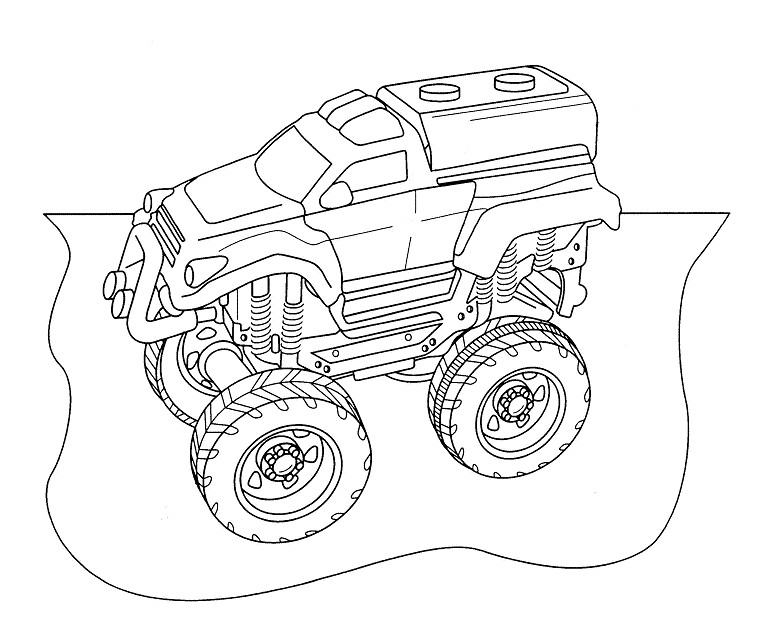 Dessin à colorier: Monster Truck (Transport) #141398 - Coloriages à Imprimer Gratuits