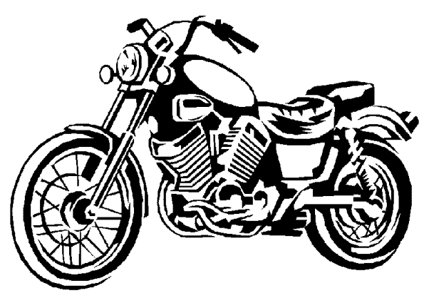 Dessin à colorier: Moto (Transport) #136266 - Coloriages à Imprimer Gratuits