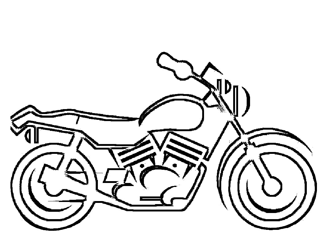 Dessin à colorier: Moto (Transport) #136312 - Coloriages à Imprimer Gratuits