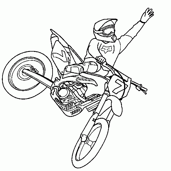 Dessin à colorier: Motocross (Transport) #136498 - Coloriages à Imprimer Gratuits