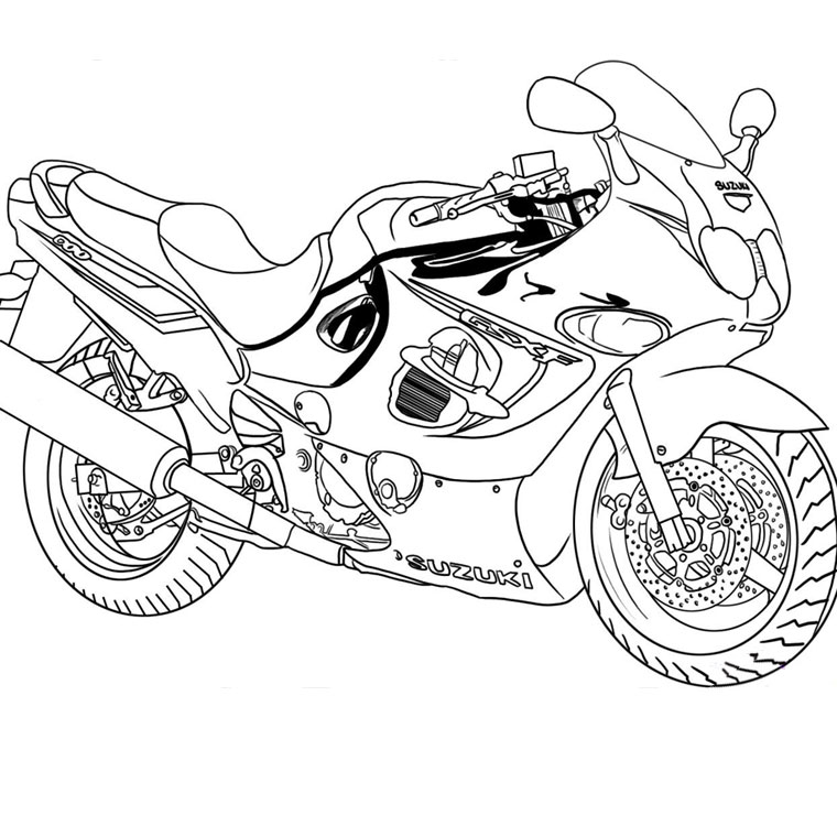 Dessin à colorier: Motocross (Transport) #136505 - Coloriages à Imprimer Gratuits