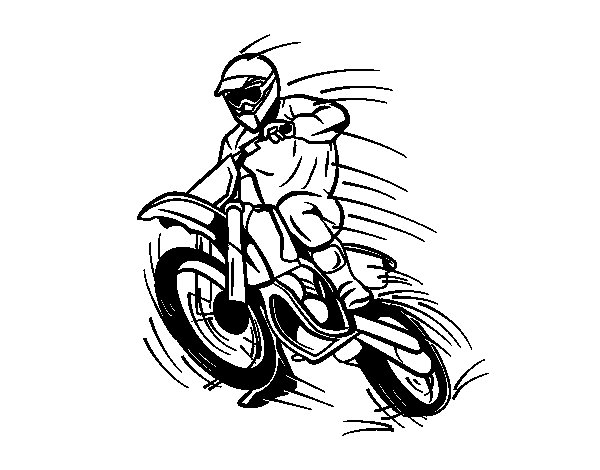 Dessin à colorier: Motocross (Transport) #136516 - Coloriages à Imprimer Gratuits