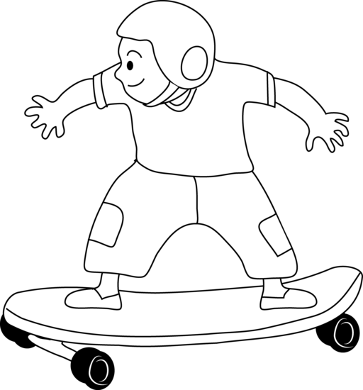 Dessin à colorier: Skateboard / Planche à roulette (Transport) #139393 - Coloriages à Imprimer Gratuits