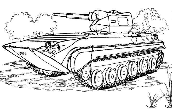 Dessin à colorier: Tank (Transport) #138019 - Coloriages à Imprimer Gratuits