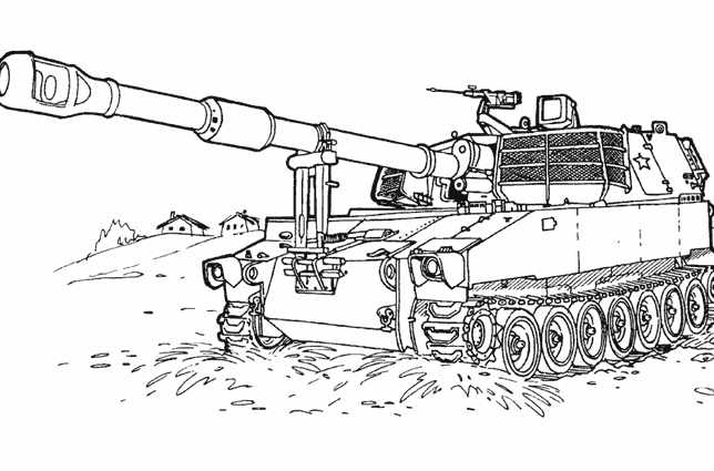 Dessin à colorier: Tank (Transport) #138069 - Coloriages à Imprimer Gratuits
