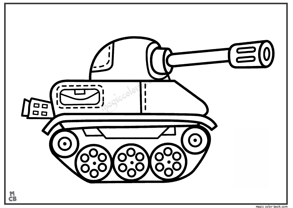 Dessin à colorier: Tank (Transport) #138196 - Coloriages à Imprimer Gratuits