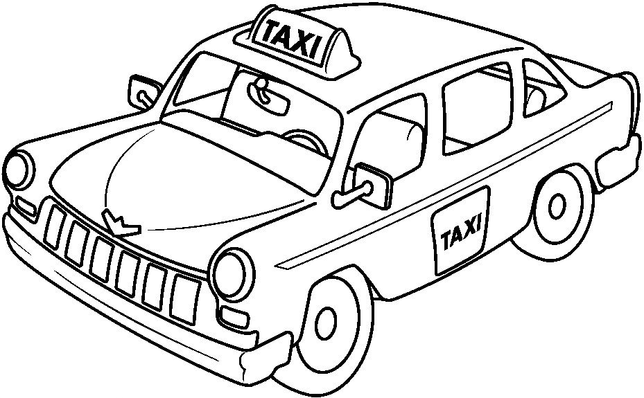 Dessin à colorier: Taxi (Transport) #137192 - Coloriages à Imprimer Gratuits