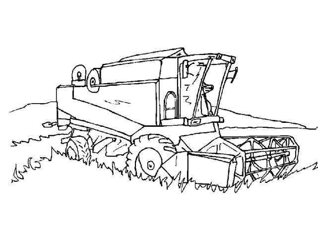 Dessin à colorier: Tracteur (Transport) #141928 - Coloriages à Imprimer Gratuits