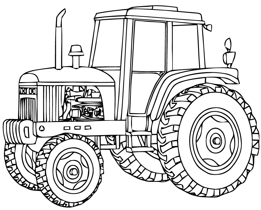 Dessin à colorier: Tracteur (Transport) #141929 - Coloriages à Imprimer Gratuits