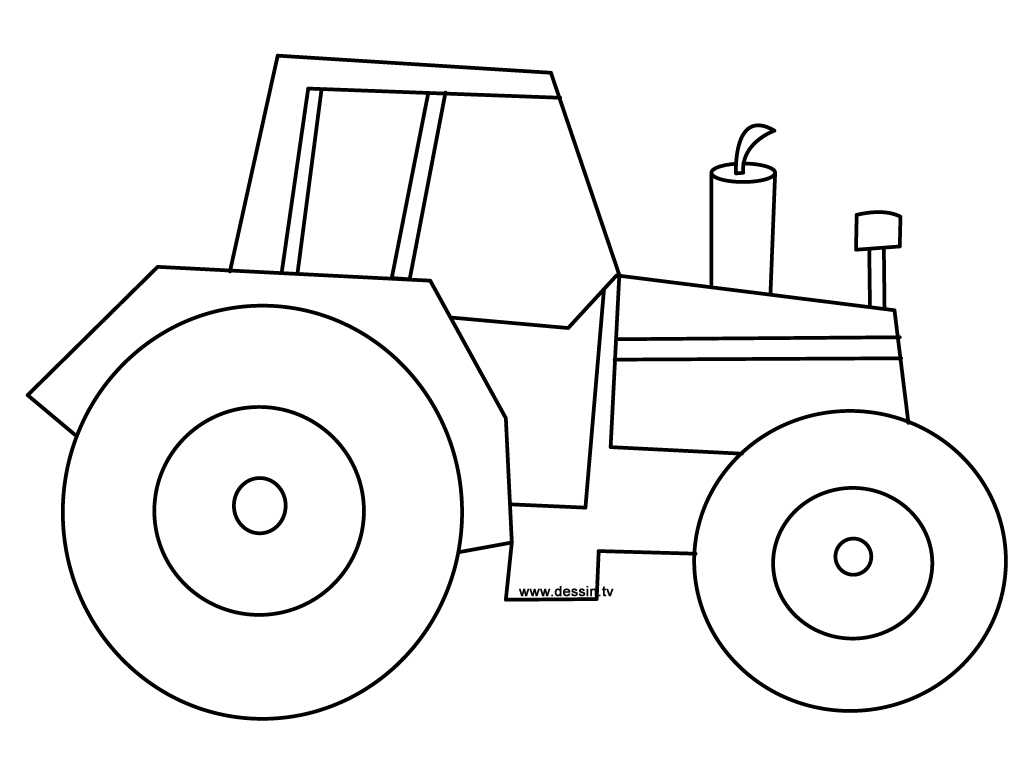 Dessin à colorier: Tracteur (Transport) #141934 - Coloriages à Imprimer Gratuits