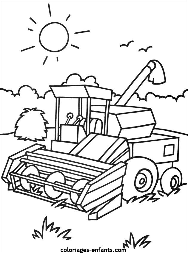 Dessin à colorier: Tracteur (Transport) #141948 - Coloriages à Imprimer Gratuits