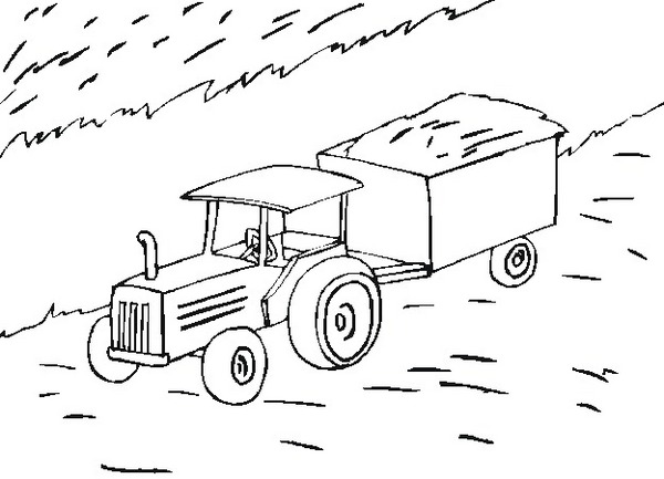 Dessin à colorier: Tracteur (Transport) #141951 - Coloriages à Imprimer Gratuits