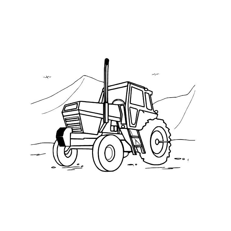 Dessin à colorier: Tracteur (Transport) #141958 - Coloriages à Imprimer Gratuits