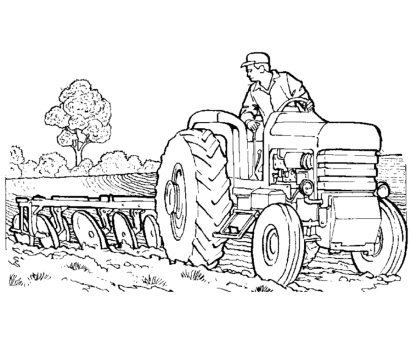 Dessin à colorier: Tracteur (Transport) #141976 - Coloriages à Imprimer Gratuits