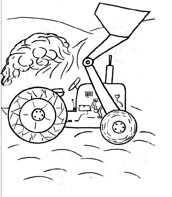 Dessin à colorier: Tracteur (Transport) #141991 - Coloriages à Imprimer Gratuits