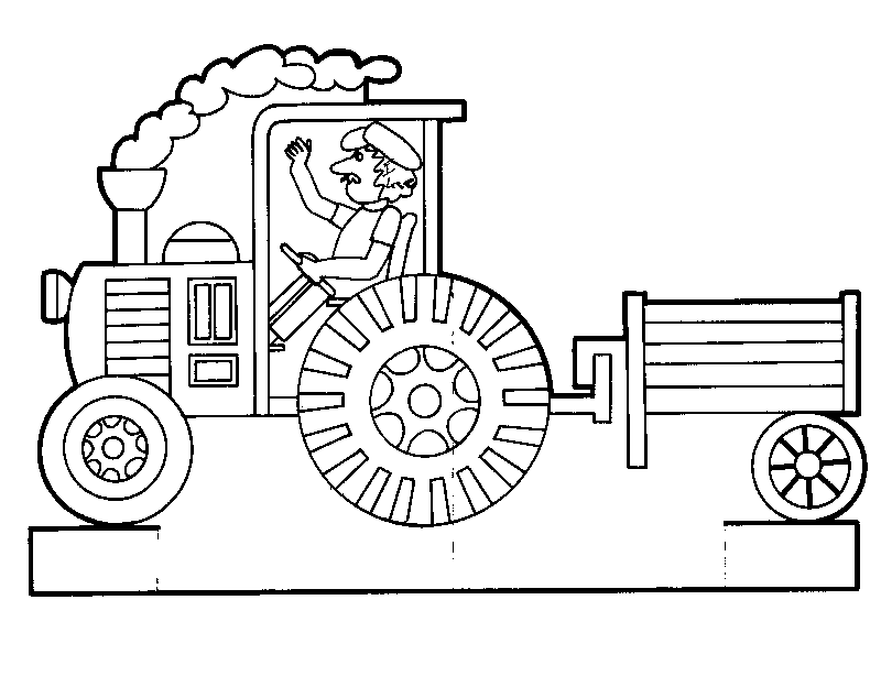 Dessin à colorier: Tracteur (Transport) #141992 - Coloriages à Imprimer Gratuits