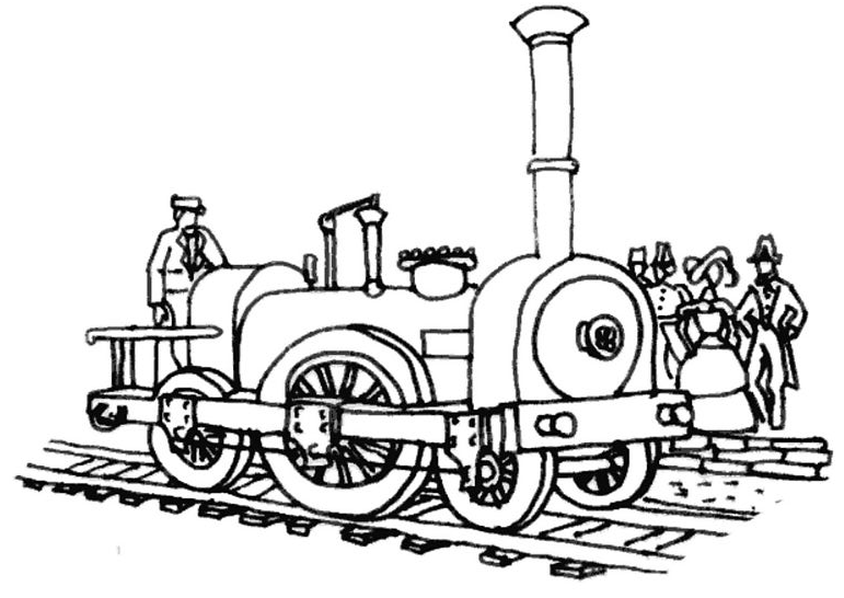 Dessin à colorier: Train / Locomotive (Transport) #135038 - Coloriages à Imprimer Gratuits