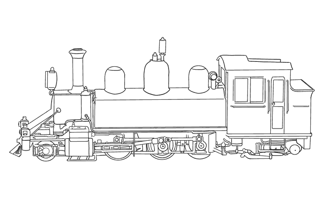 Dessin à colorier: Train / Locomotive (Transport) #135054 - Coloriages à Imprimer Gratuits