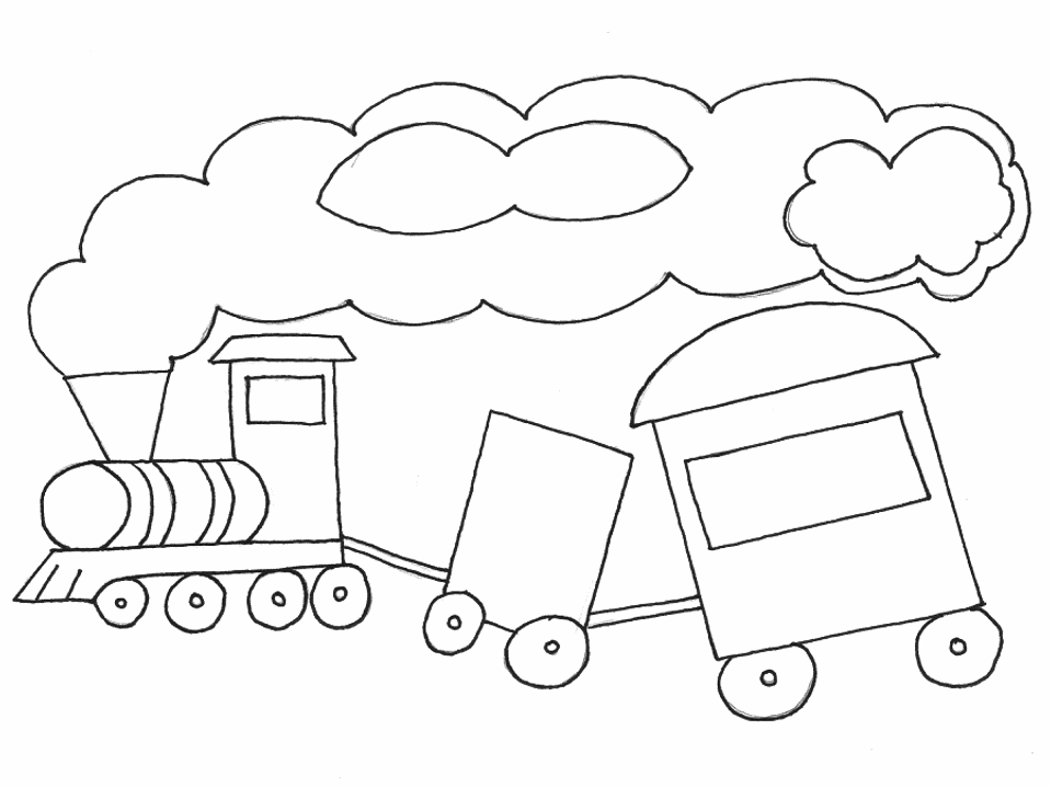 Dessin à colorier: Train / Locomotive (Transport) #135058 - Coloriages à Imprimer Gratuits