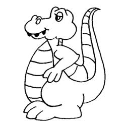 Dessin à colorier: Alligator (Animaux) #388 - Coloriages à Imprimer Gratuits